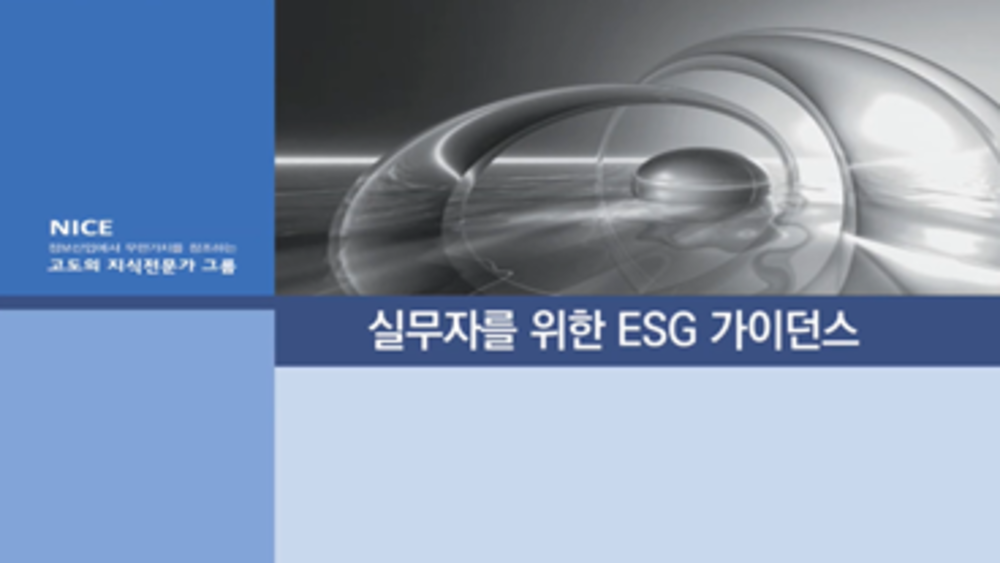 실무자를 위한 ESG 가이던스